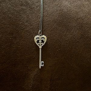 Sterling silver key necklace